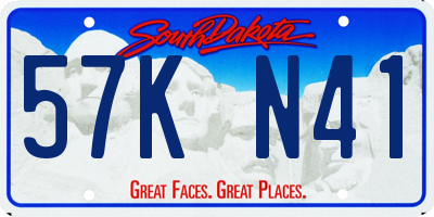SD license plate 57KN41