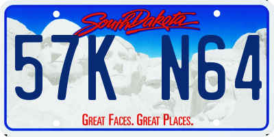 SD license plate 57KN64