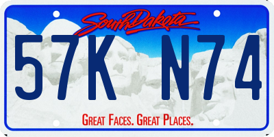 SD license plate 57KN74