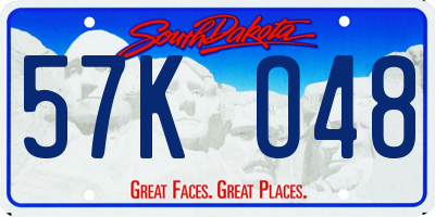 SD license plate 57KO48