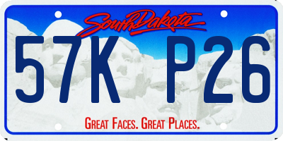 SD license plate 57KP26