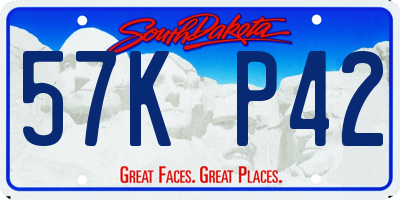 SD license plate 57KP42
