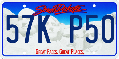 SD license plate 57KP50