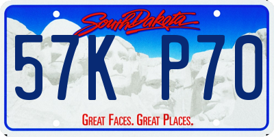 SD license plate 57KP70