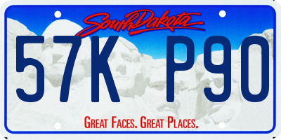 SD license plate 57KP90