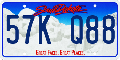 SD license plate 57KQ88