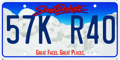 SD license plate 57KR40
