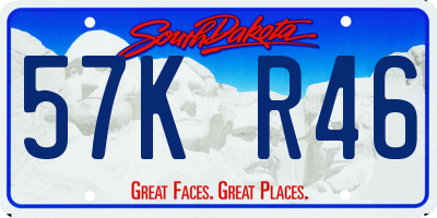SD license plate 57KR46