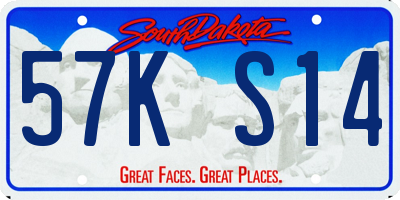 SD license plate 57KS14