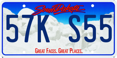 SD license plate 57KS55