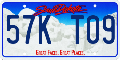 SD license plate 57KT09