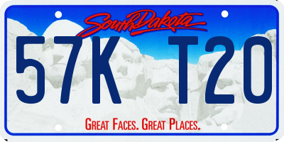 SD license plate 57KT20