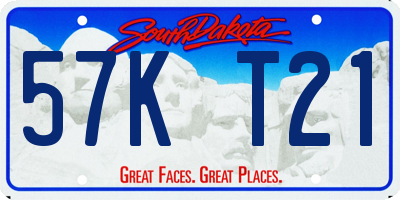 SD license plate 57KT21