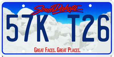 SD license plate 57KT26