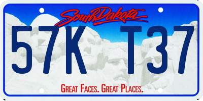 SD license plate 57KT37