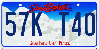 SD license plate 57KT40