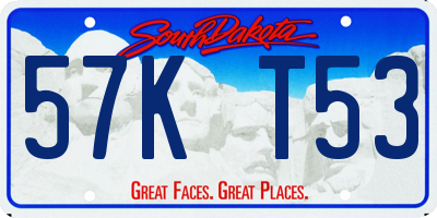 SD license plate 57KT53