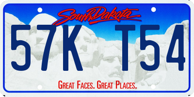 SD license plate 57KT54