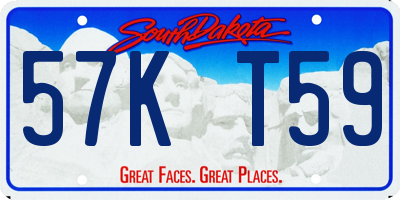 SD license plate 57KT59