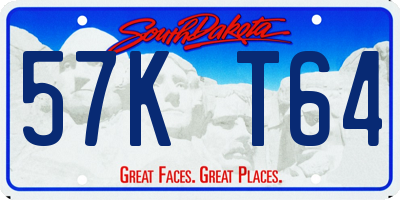 SD license plate 57KT64