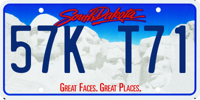 SD license plate 57KT71