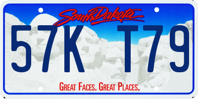 SD license plate 57KT79
