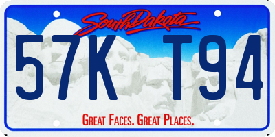 SD license plate 57KT94