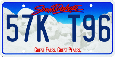 SD license plate 57KT96