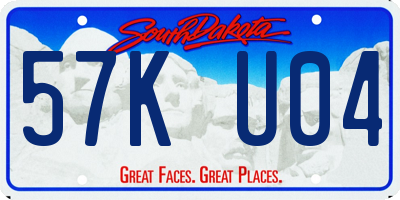 SD license plate 57KU04