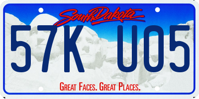 SD license plate 57KU05