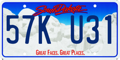 SD license plate 57KU31