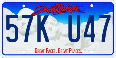 SD license plate 57KU47
