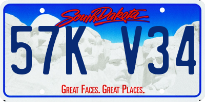 SD license plate 57KV34