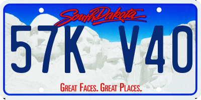 SD license plate 57KV40