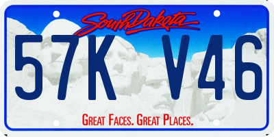 SD license plate 57KV46