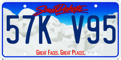 SD license plate 57KV95