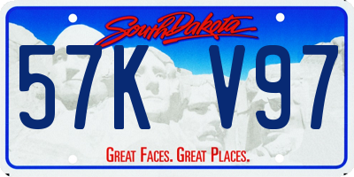 SD license plate 57KV97