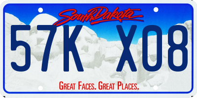 SD license plate 57KX08