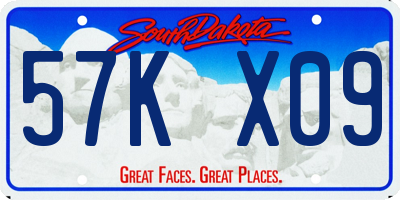 SD license plate 57KX09