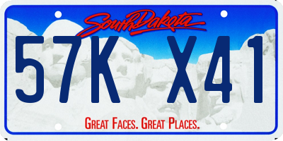 SD license plate 57KX41