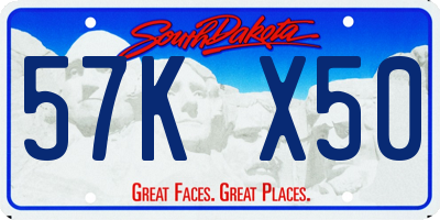 SD license plate 57KX50