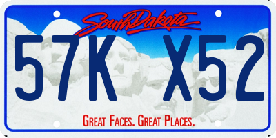 SD license plate 57KX52
