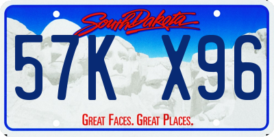 SD license plate 57KX96