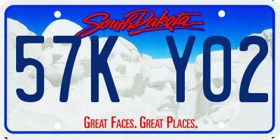 SD license plate 57KY02