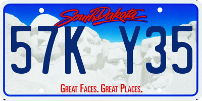 SD license plate 57KY35