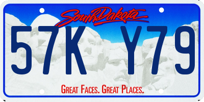 SD license plate 57KY79