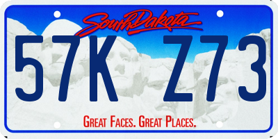 SD license plate 57KZ73