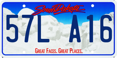 SD license plate 57LA16