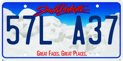 SD license plate 57LA37