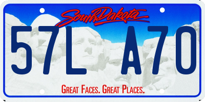 SD license plate 57LA70